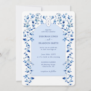 Faire-part de mariage Delft Arch Monogrammé