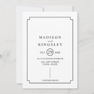 Faire-part de mariage d'encadrement de l'ancienne