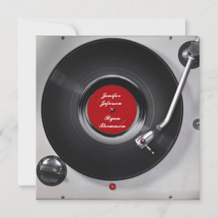 faire-part de mariage d'enregistrement vinyle