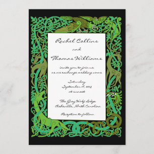 Faire-part de mariage des animaux celtiques de For