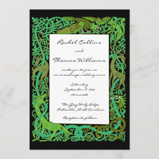 Faire-part de mariage des animaux celtiques de For