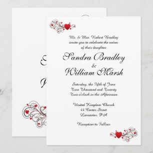 Faire-part de mariage des coeurs