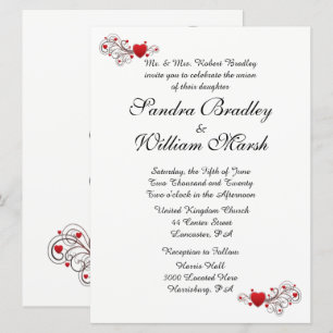Faire-part de mariage des coeurs