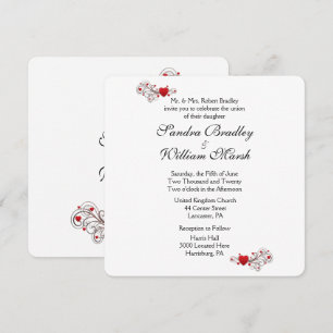 Faire-part de mariage des coeurs