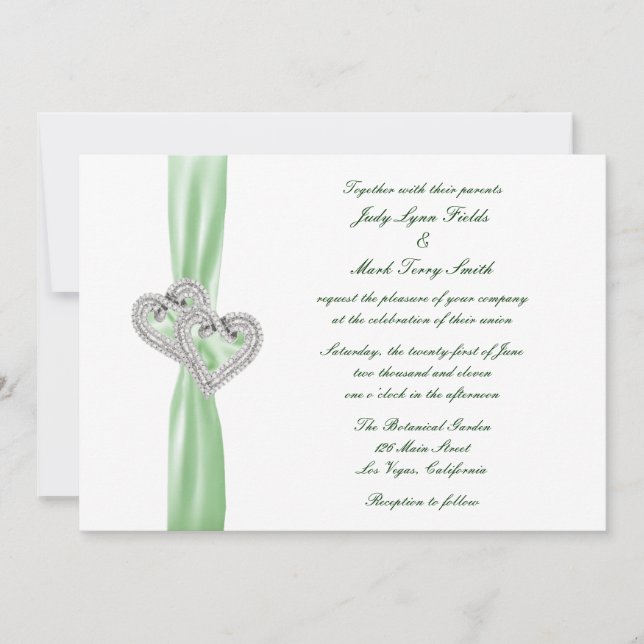 Faire-part de mariage des Coeurs de chaux personna (Devant)