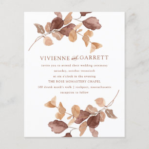 FAIRE-PART DE MARIAGE des feuilles d'automne minim