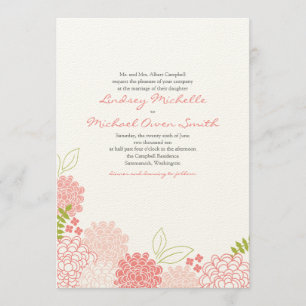 Faire-part de mariage des fleurs du printemps