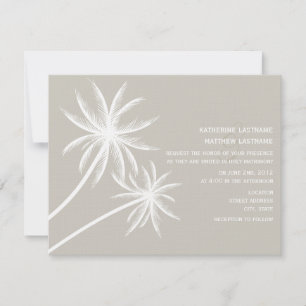 Faire-part de mariage des palmiers