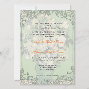 Faire-part de mariage des parents de la mariée et 