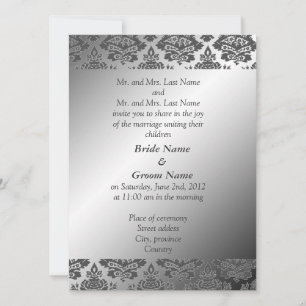 Faire-part de mariage des parents de la mariée et