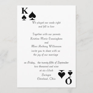 Faire-part de mariage des Rois et Reines (pique)
