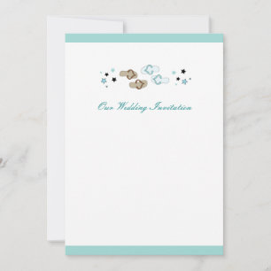 Faire-part de mariage des tongs de plage