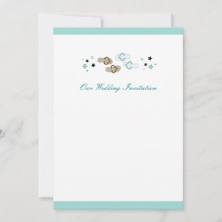 Faire-part de mariage des tongs de plage