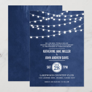 Faire-part de mariage des voyants à cordes bleu ma