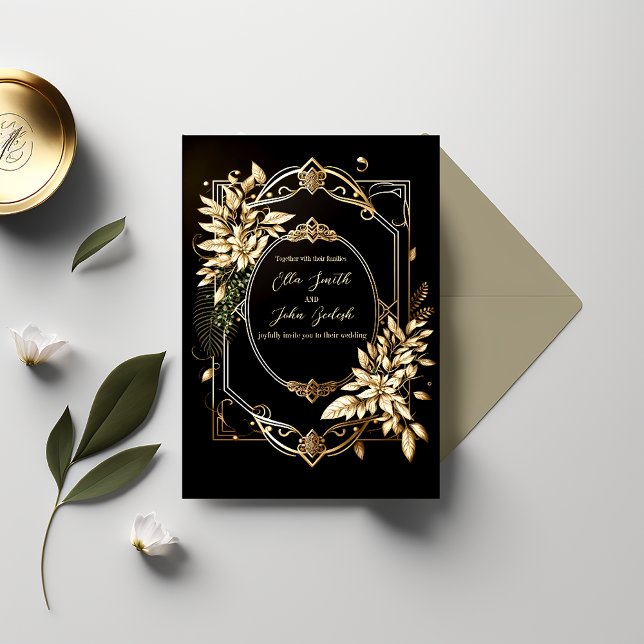 Faire-part de mariage design de luxe (Créateur téléchargé)