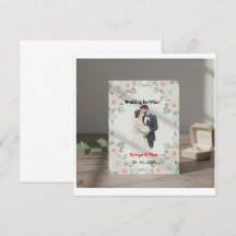 Faire-part de mariage, design minimaliste, mariée