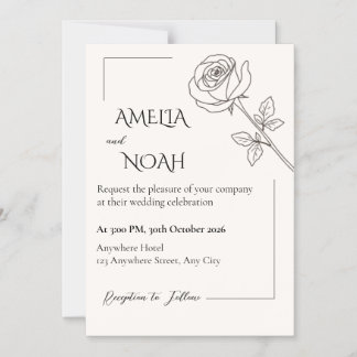 Faire-part de mariage | Design typographique éléga