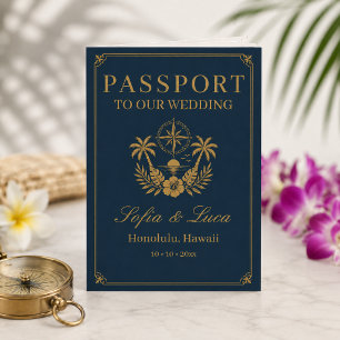 Faire-Part de Mariage Destination Tropical Passpor