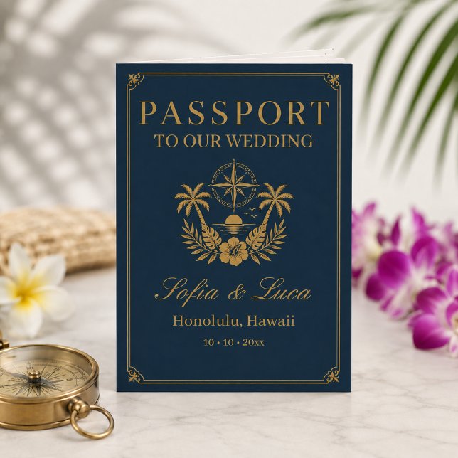 Faire-Part de Mariage Destination Tropical Passpor (Créateur téléchargé)