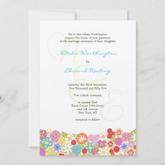 Faire-part de mariage d'été de ressort de