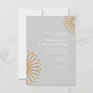 Faire-part de mariage| Deux fleurs|gr