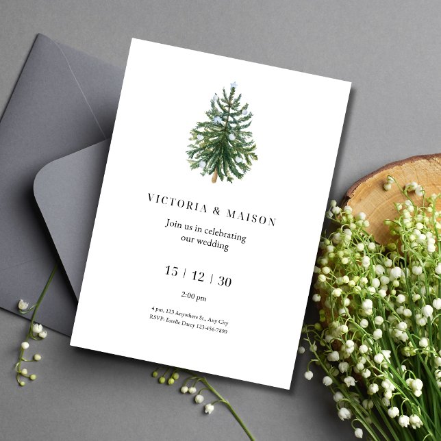 Faire-part de mariage d'hiver Invitation de mariag (Créateur téléchargé)