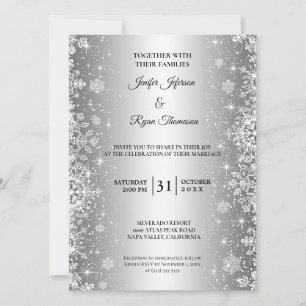 Faire-part de mariage d'hiver mignon
