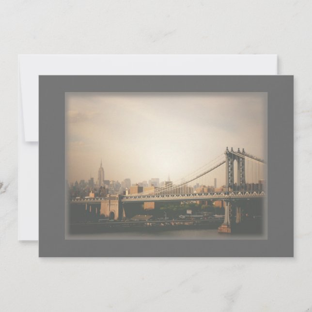 Faire-part de mariage d'horizon de New York City (Devant)