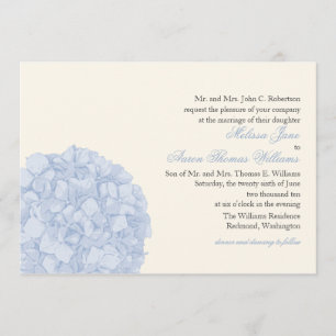 Faire-part de mariage d'hortensia