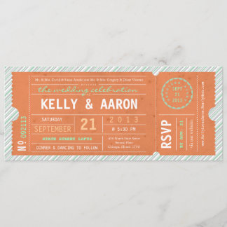 Faire-part de mariage diagonal de rayure de billet