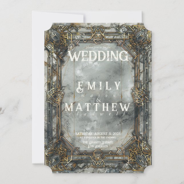 Faire-part de mariage d'Imaginaire Dwarven Splendo (Devant)