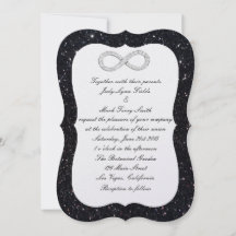 Faire-part de mariage d'infini diamant Parties sci