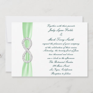 Faire-part de mariage d'infini Diamant Vert
