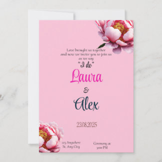 Faire-part de mariage d'inspiration florale