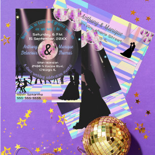 Faire-part de mariage Disco personnalisable
