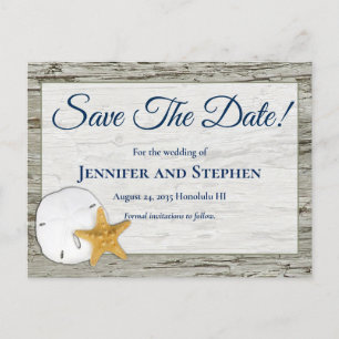 Faire-Part de Mariage Dollar de Sable de Plage Rus