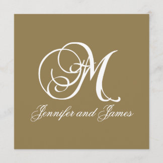 Faire-part de mariage d'or M Modèle