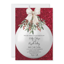 Faire-part de mariage d'ornement de Noël Red Spark