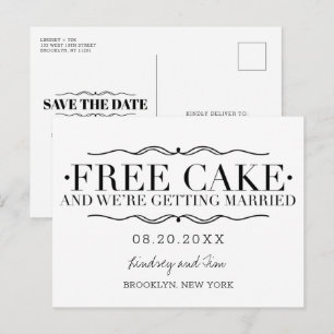 Faire-part de mariage drôle de gâteau gratuit