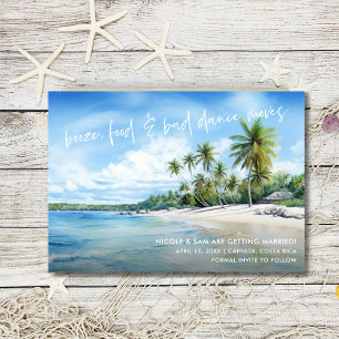 Faire-part de mariage drôle sur la plage à conserv