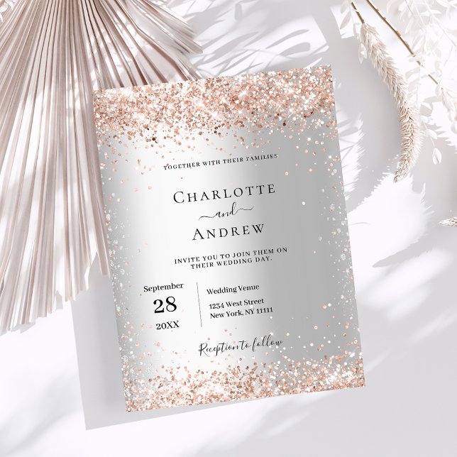 Faire-part de mariage du budget officiel de l'or r (Créateur téléchargé)