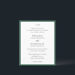 Faire-part de mariage du budget vert de Trisha Eme<br><div class="desc">Invitations de mariage modernes avec un design propre avec des polices serif et script.</div>