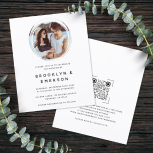 FAIRE-PART DE MARIAGE du code QR du cercle budgéta