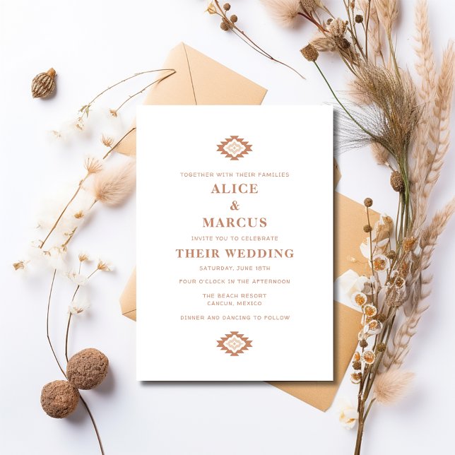 Faire-part de mariage du désert du sud-ouest (Southwestern Summer Desert Wedding Invitation)