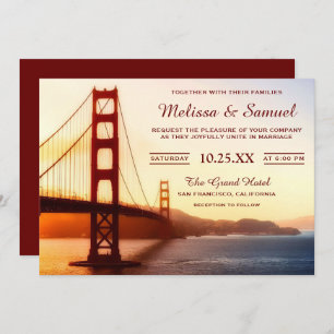 Faire-part de mariage du Golden Gate Bridge
