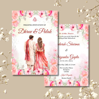 Faire-part de mariage du hindou indien faire-part 