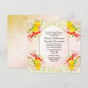 Faire-part de mariage du jardin fleuri