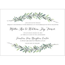 Faire-part de mariage du jardin verdoyant
