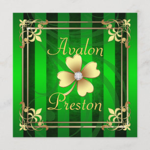 Faire-part de mariage du jour de St Patrick en