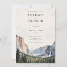 Faire-part de mariage du parc national de Yosemite